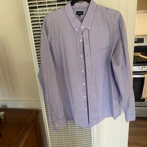 J. Crew blue and Pink Checkered Button Down Shirt